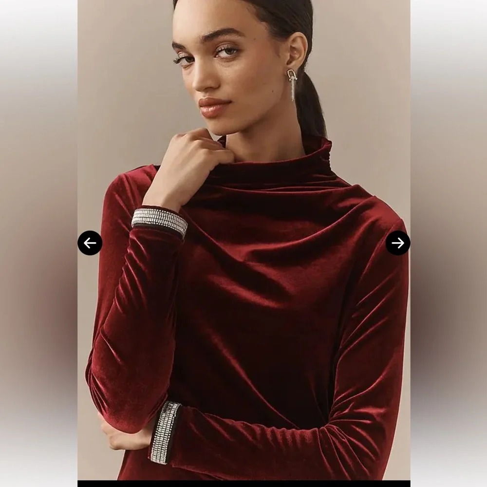 Anthropologie The Maya Dress: Velvet Long-Sleeve Edition NWT - Picture 4 of 6